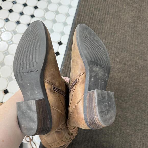 BareTraps Knee High‎ Boots Lace Up Zipper Brown size 6M - Picture 7 of 8